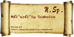 Mészöly Szabolcs névjegykártya