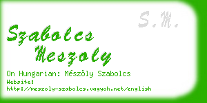 szabolcs meszoly business card